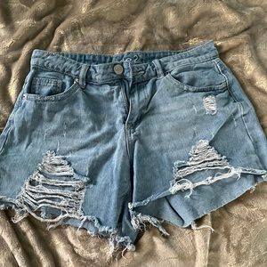 ripped jean shorts